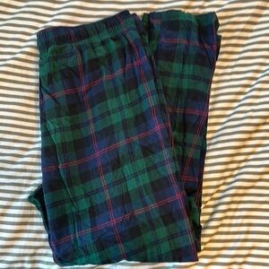 Men's XL TALL Green and Blue Plaid Pajama Pants